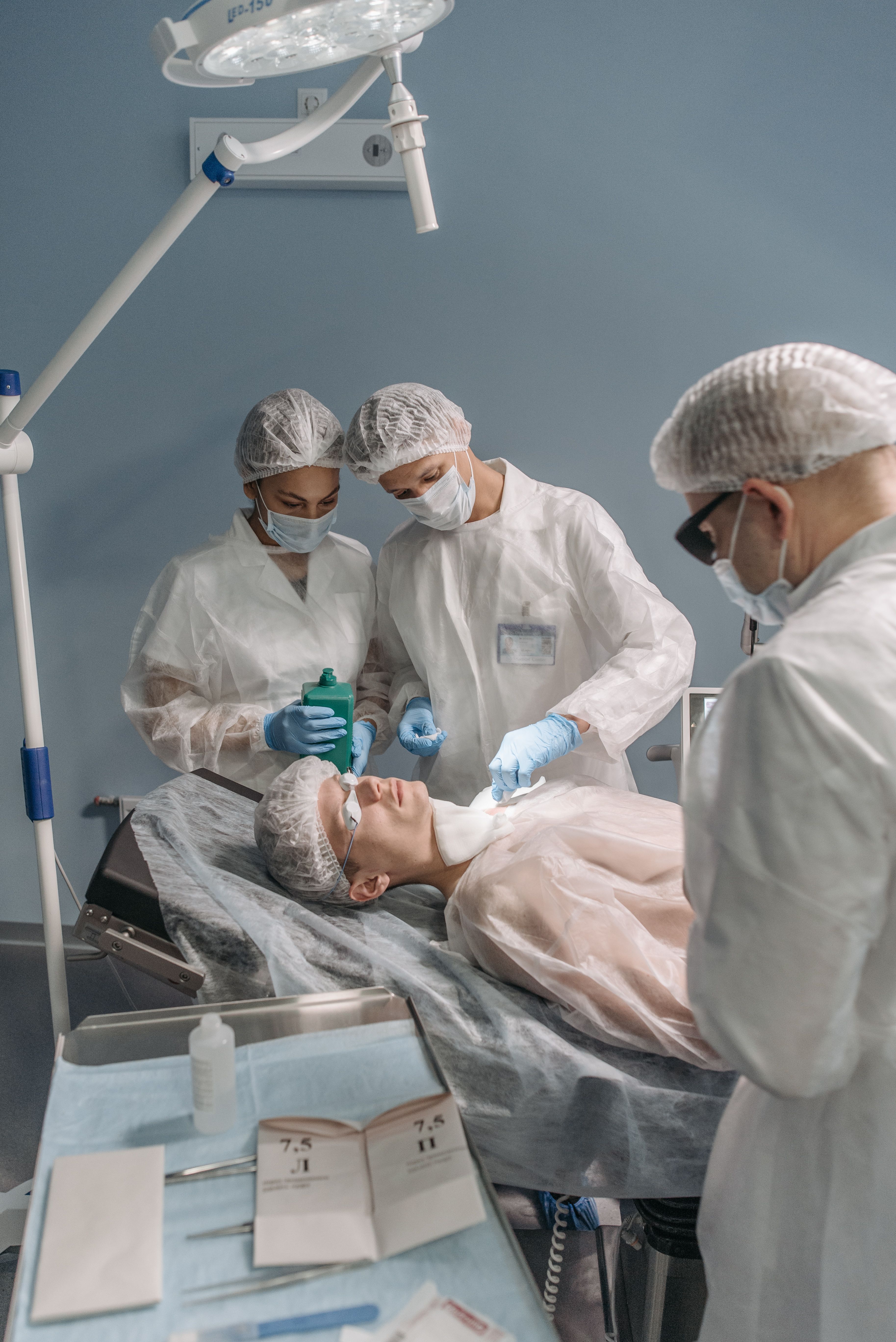 Emergency medicine team treating a patient